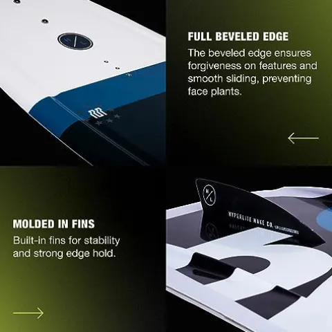 Hyperlite Motive Wakeboard + Frequency Bindings Package – Beginner to Intermediate Riders – 140cm