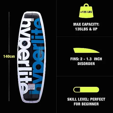 Hyperlite Motive Wakeboard + Frequency Bindings Package – Beginner to Intermediate Riders – 140cm