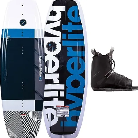 Hyperlite Motive Wakeboard + Frequency Bindings Package – Beginner to Intermediate Riders – 140cm