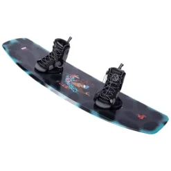 Hyperlite Murray Jr. Kids Wakeboard 127 W/Remix Bindings Black/Aqua 127cm/(12K-2)