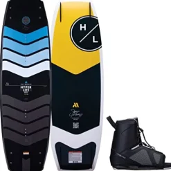 Hyperlite Murray Pro Mens Wakeboard 139 W/Team OT Bindings Black/Yellow