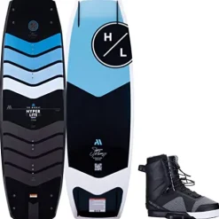 Hyperlite Murray Pro Mens Wakeboard 144 with Team X Bindings Black/Grey