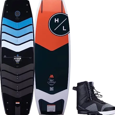 Hyperlite Murray Pro Mens Wakeboard 150 W/Team X Bindings Black/Orange