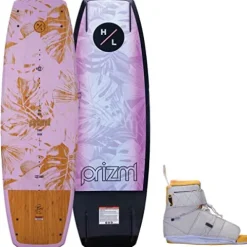 Hyperlite Prizm Womens Wakeboard 134 W/Viva Bindings Pink/Wood Grain