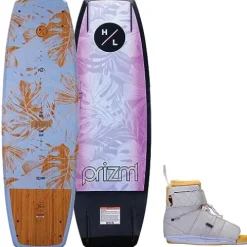 Hyperlite Prizm Womens Wakeboard 134 W/Viva Bindings Pink/Wood Grain