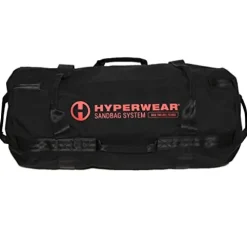 HYPERWEAR Adjustable Sandbag Workout Bag with SandBell Kettlebells LG 160lb Red