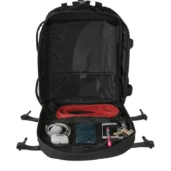 HYPERWEAR Hyper Ruck Backpack – 3 Rucking Plates/Laptop Sleeves – Weight Vest Fitness Day Pack, 20L Black Silver