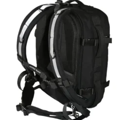 HYPERWEAR Hyper Ruck Backpack – 3 Rucking Plates/Laptop Sleeves – Weight Vest Fitness Day Pack, 20L Black Silver