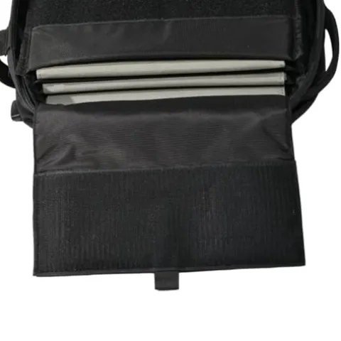 HYPERWEAR Hyper Ruck Backpack – 3 Rucking Plates/Laptop Sleeves – Weight Vest Fitness Day Pack, 20L Black Silver