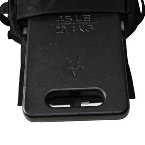 HYPERWEAR Hyper Ruck Backpack – 3 Rucking Plates/Laptop Sleeves – Weight Vest Fitness Day Pack, 20L Black Silver