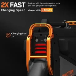 I INMOTION Inmotion V13 Electric Unicycle 22 Inch Self-Balancing EUC with 10000W Motor, 90mm Air Suspension, 124-Mile Range, 87 MPH Speed, 45° Climbing (Challenger)