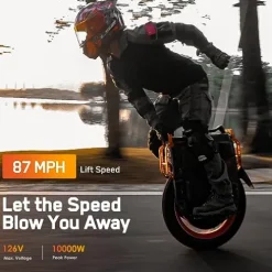 I INMOTION Inmotion V13 Electric Unicycle 22 Inch Self-Balancing EUC with 10000W Motor, 90mm Air Suspension, 124-Mile Range, 87 MPH Speed, 45° Climbing (Challenger)