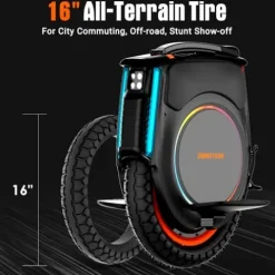 I INMOTION Inmotion V12HT Electric Unicycle for Adults, 16 Inch All Terrain EUC