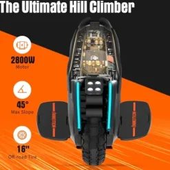 I INMOTION Inmotion V12HT Electric Unicycle for Adults, 16 Inch All Terrain EUC