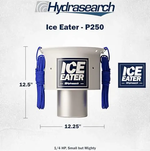 ICE EATER P250/25 Pond Deicer with 25 ft Power Cord, 0.25 HP, No Assembly Required