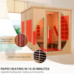 iDOTODO Far Infrared 2-Person Recliner Sauna Hemlock