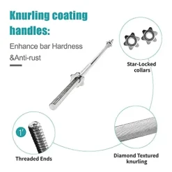 IFAST Barbell Weight Set 210 LBs Adjustable Chrome Cast Plates Squat Deadlift Home Gym – Men & Women