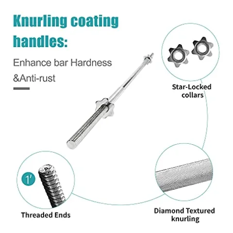 IFAST Barbell Weight Set 210 LBs Adjustable Chrome Cast Plates Squat Deadlift Home Gym – Men & Women