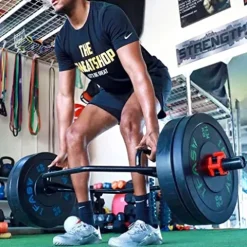 IFAST Hex Bar Weights Set Trap Bar Olympic Bumper Weight Plates Black