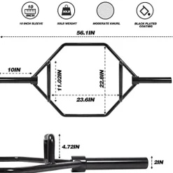 IFAST Hex Bar Weights Set Trap Bar Olympic Bumper Weight Plates Black