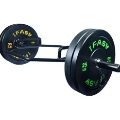 IFAST Hex Bar Weights Set Trap Bar Olympic Bumper Weight Plates Black