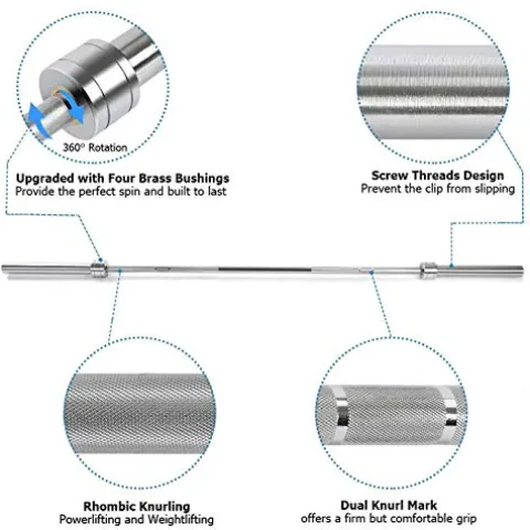 IFAST Home Gym 170LB Olympic Weight Set with 7Ft Barbell Bar, Bumper Plates – 700lb Capacity