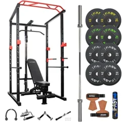 IFAST Power Cage with Lat Pulldown 1000 LBs Capacity Black