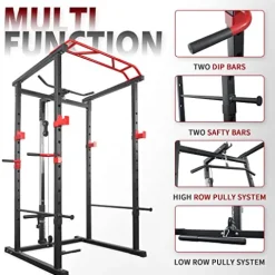IFAST Power Cage with LAT Pull Down System & Weight Bench Barbell Olympic Weight Plates