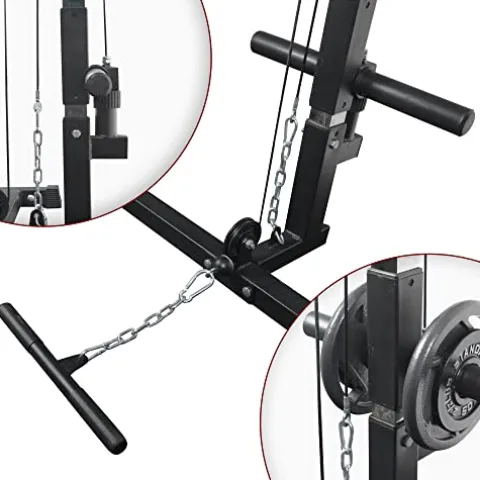 IFAST Power Cage with LAT Pull Down System & Weight Bench Cable Machine Attachments