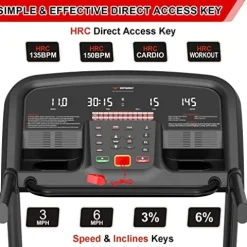 IMPREMEY Folding Treadmill with Incline 15%, 3.5HP Power, 350 Lb Capacity, 11 MPH, 50″ x 19″ – Black