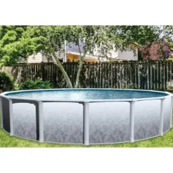 In The Swim 21′ Round Above Ground Pool Weekender Plus Package Multi-Colored