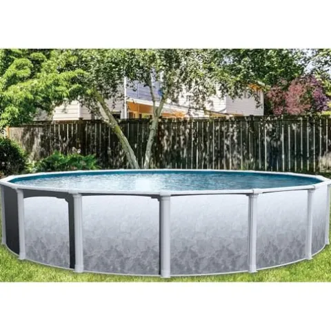 In The Swim 21′ Round Above Ground Pool Weekender Plus Package Multi-Colored