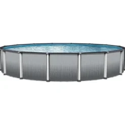 In The Swim 18′ Round Above Ground Pool Weekender Package Multi-Colored