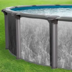 In The Swim Above Ground Swimming Pool Emotion Package with Sand Filter, Pump System, A-Frame Ladder – Multi-Colored