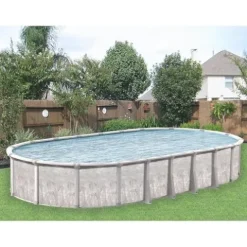 In The Swim Oval Above Ground Swimming Pool Marina Package Multi-Colored