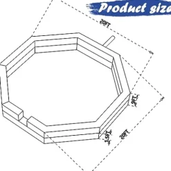 INFLATABLEGAGA Inflatable Gagaball Pit 20ft Commercial Grade Court with Air Blower