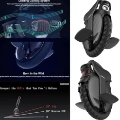 InMotion V11 Electric Unicycle with Adjustable Suspension Black