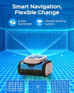 Inopool Latitude Plus Cordless Pool Vacuum 180-Min Sensor-Driven Blue