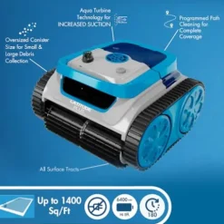 Inopool Latitude Plus Cordless Pool Vacuum 180-Min Sensor-Driven Blue