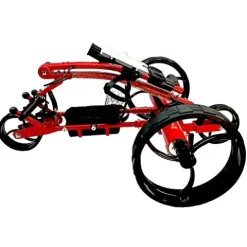 Insanity Golf Electric Golf Trolley with Remote Control Aluminum Frame Lithium-Ion Battery Slope Control Red and Black
