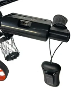 Insanity Golf Electric Golf Trolley Cart with Remote Control and Seat, Aluminum Frame, 24V 12Ah Lithium-Ion Battery, Slope Control, Active Steer Assist – Black & Orange