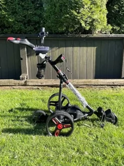 Insanity Golf Electric Golf Trolley with Remote and Seat Black and Yellow