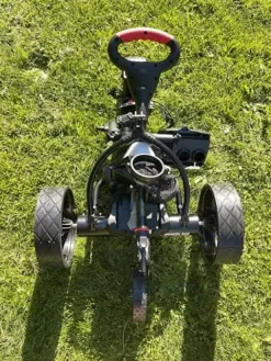 Insanity Golf Electric Golf Trolley with Remote and Seat Black and Yellow