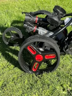 Insanity Golf Electric Golf Trolley with Remote and Seat Black and Yellow