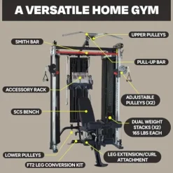 Inspire Fitness FT2 Functional Trainer & Smith Machine Station Bundle – Fully Loaded