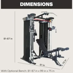 Inspire Fitness FT2 Functional Trainer & Smith Machine Station Bundle – Fully Loaded