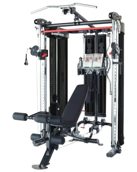 Inspire Fitness FT2 Functional Trainer & Smith Machine Station Bundle – Fully Loaded