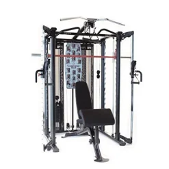 Inspire Fitness SCS Smith System Fully Loaded with Bench and Attachments – Functional Trainer Home Gym – Inspire SCS System (With Bench)