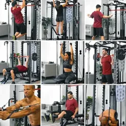 Inspire Fitness SCS Smith System – Cage System – Functional Trainer Home Gym With Smith Machine – Cable Machine – D Handles, Ankle Strap, Multi-Function Belt – Inspire SCS System (No Bench)