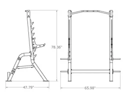Inspire Fitness Squat Rack with Pull Up Bar Silver